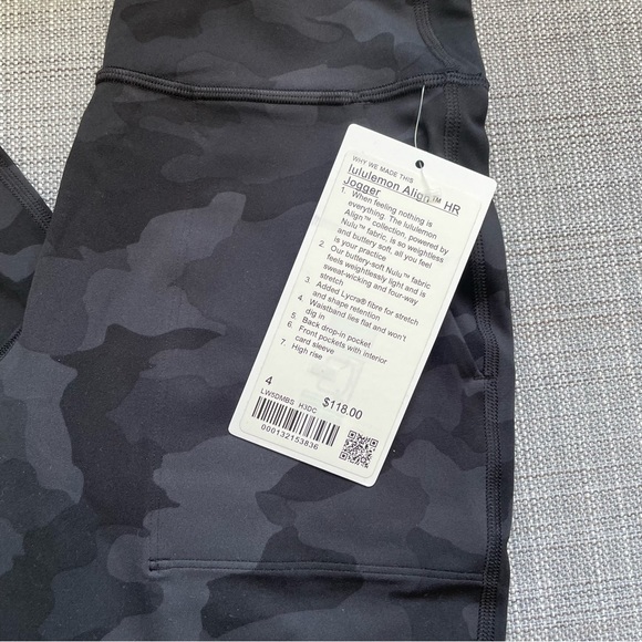 • NWT LULULEMON ALIGN JOGGER HEATHERED CAMO SIZE 4 - Picture 2 of 4